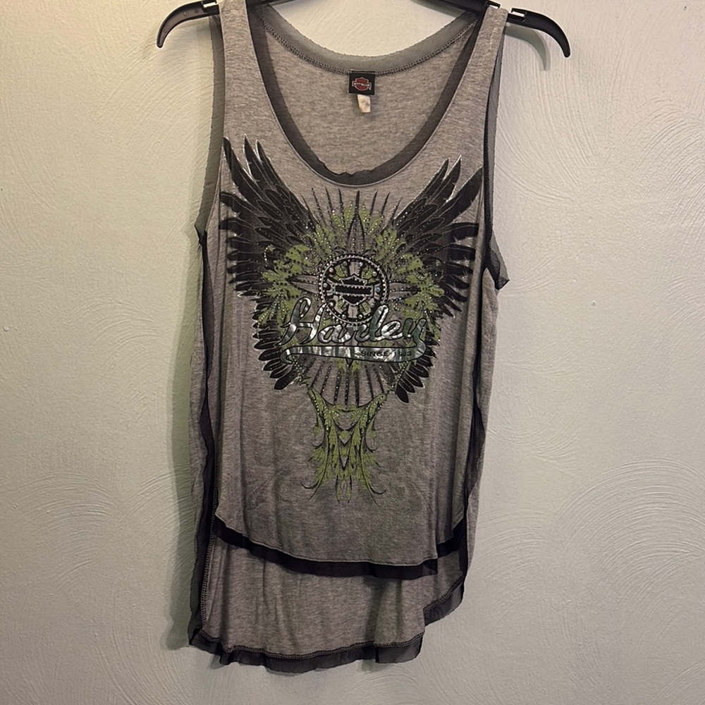 Grey Harley Davidson Tank